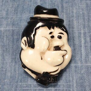 1950s Vintage Laurel Hardy Celluloid Pin